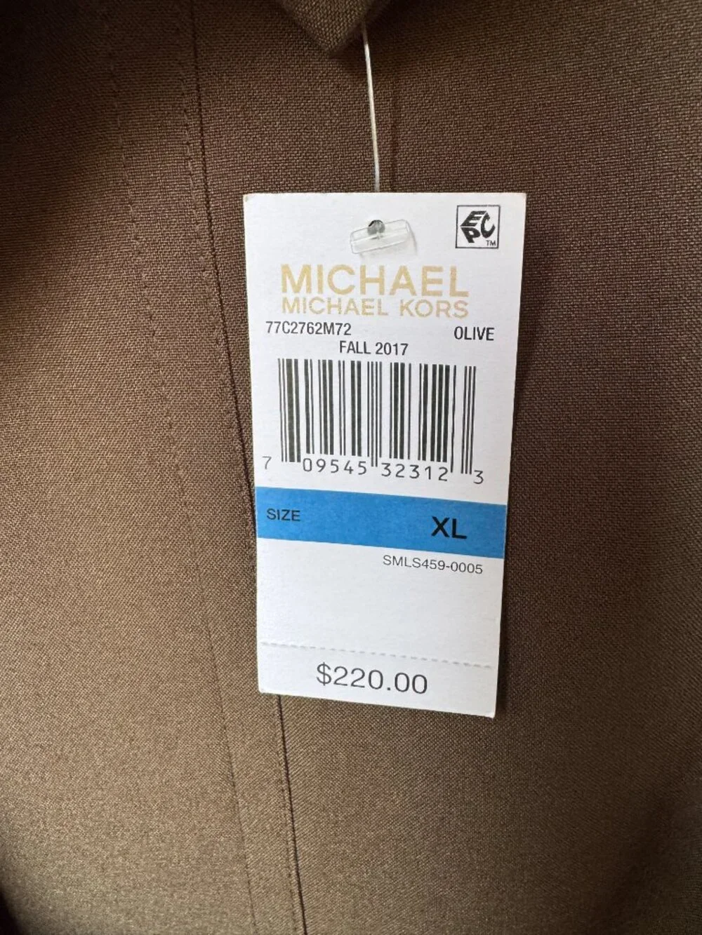 NWT Michael Kors Olive Green Wrap Belted Trench Coat in Women's X-Large